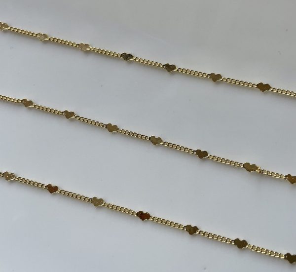 choker corazón dorado